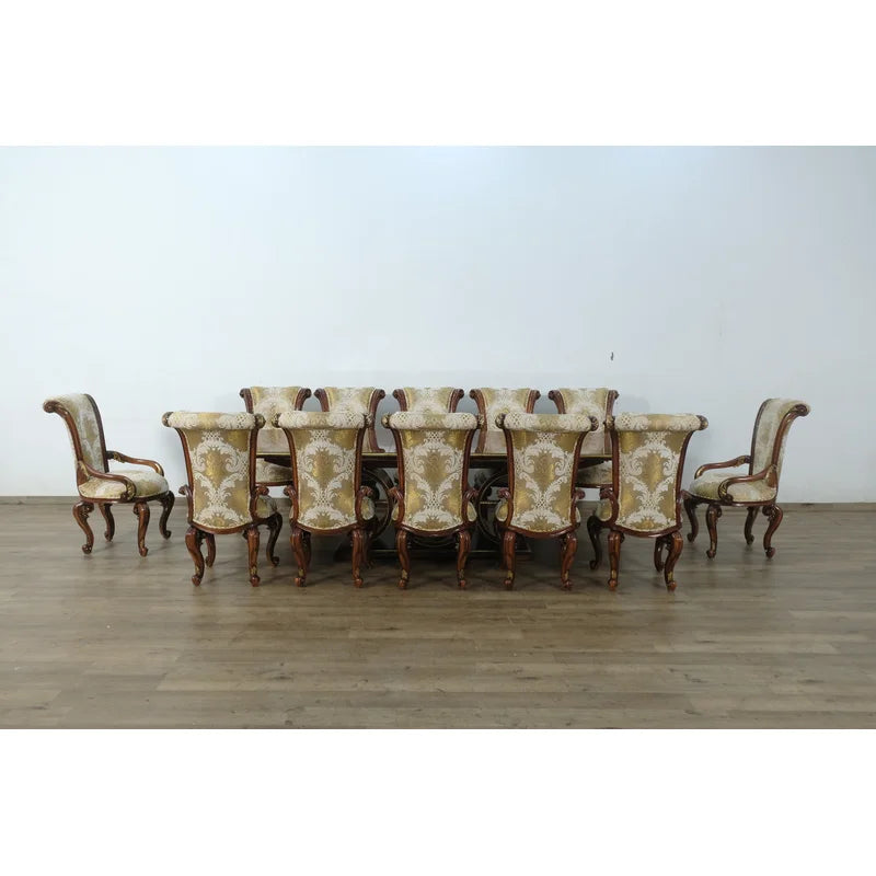 11 - Piece Pedestal Dining Set Ouch Cart