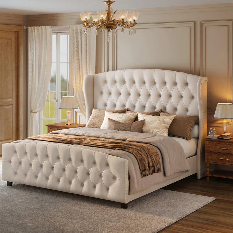 Rittman Upholstered Platform Bed Frame Size OUCH CART