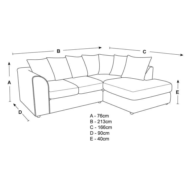 Romelia 2 - Piece Upholstered Corner Sofa Chaise - Ouch Cart