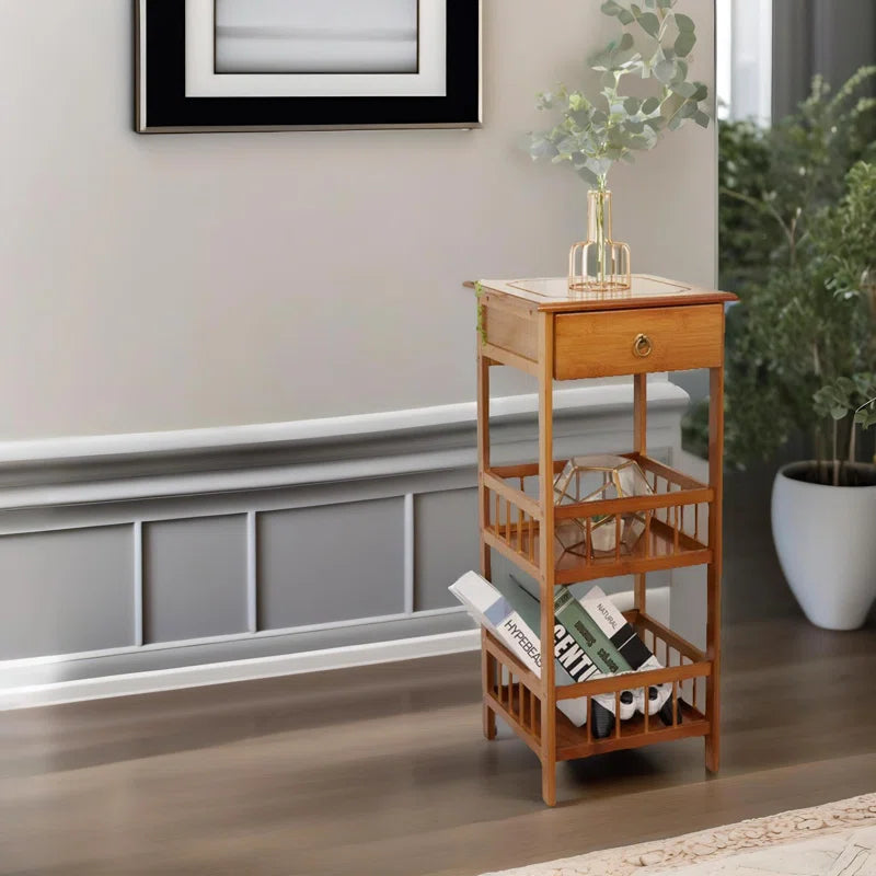 Hazel Wooden 2 Tier / 3 Tier Tall Side Table, End. Table, Living Room Home Furniture