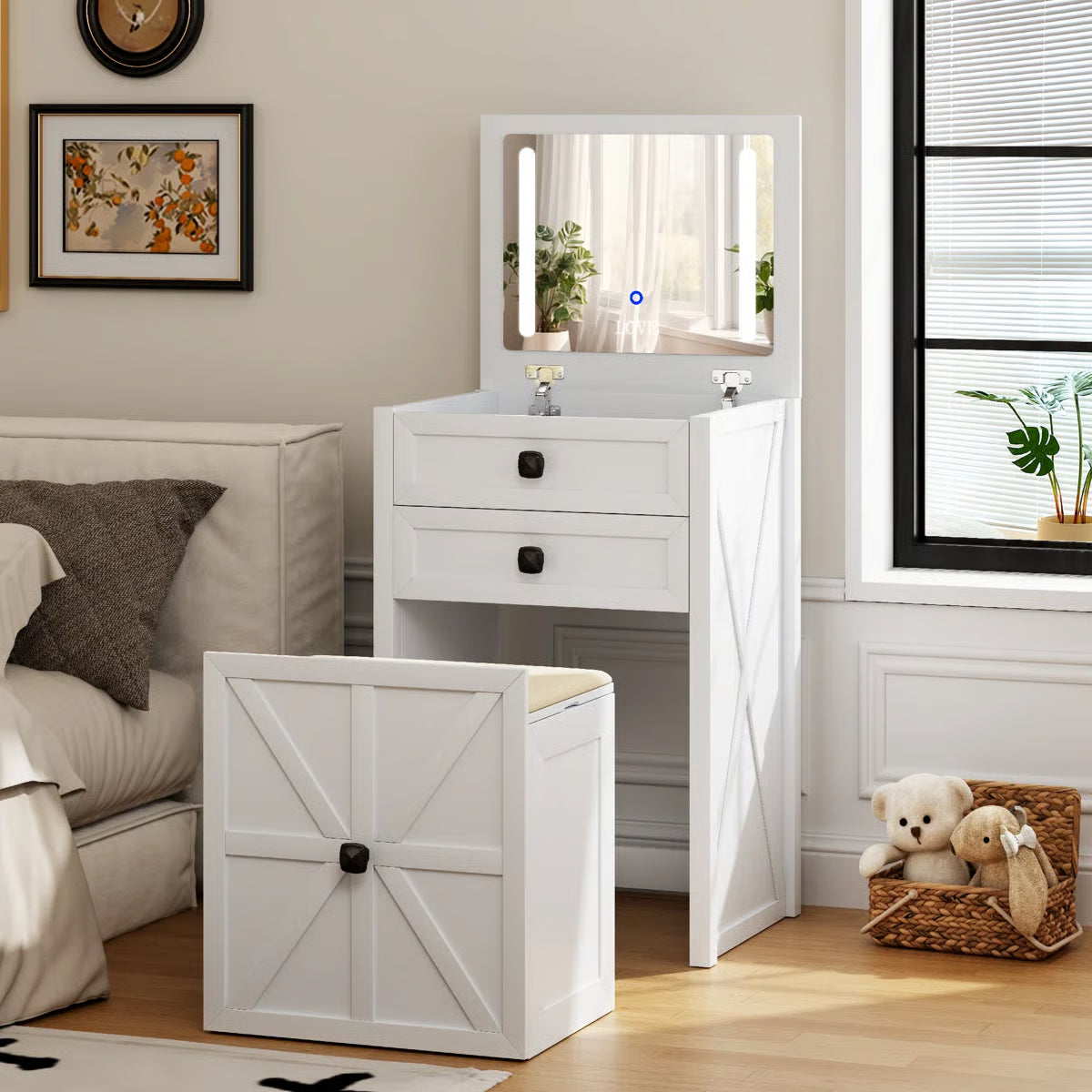 Rozelle Modern Vanity Table for Bedroom- OUCH CART | Dressing table