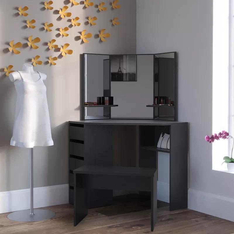 Bjorn Dressing Table with Mirror