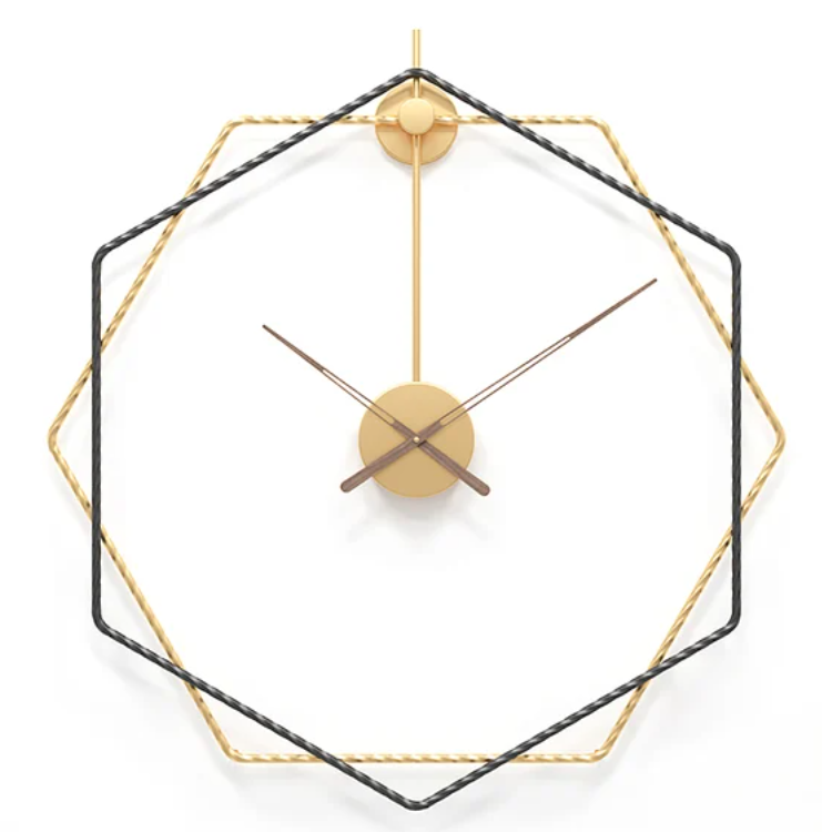 Hexagon Desigen Wall Clock N.R.HOMESDECOR