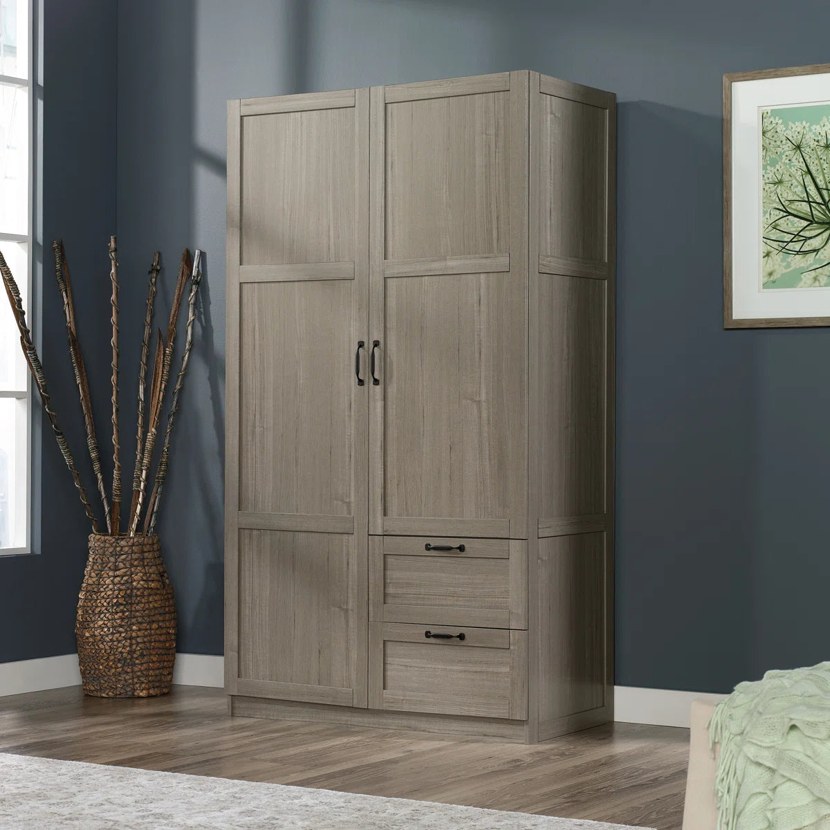 Lott Bedroom Storage Armoire with Ample Space OUCH CART