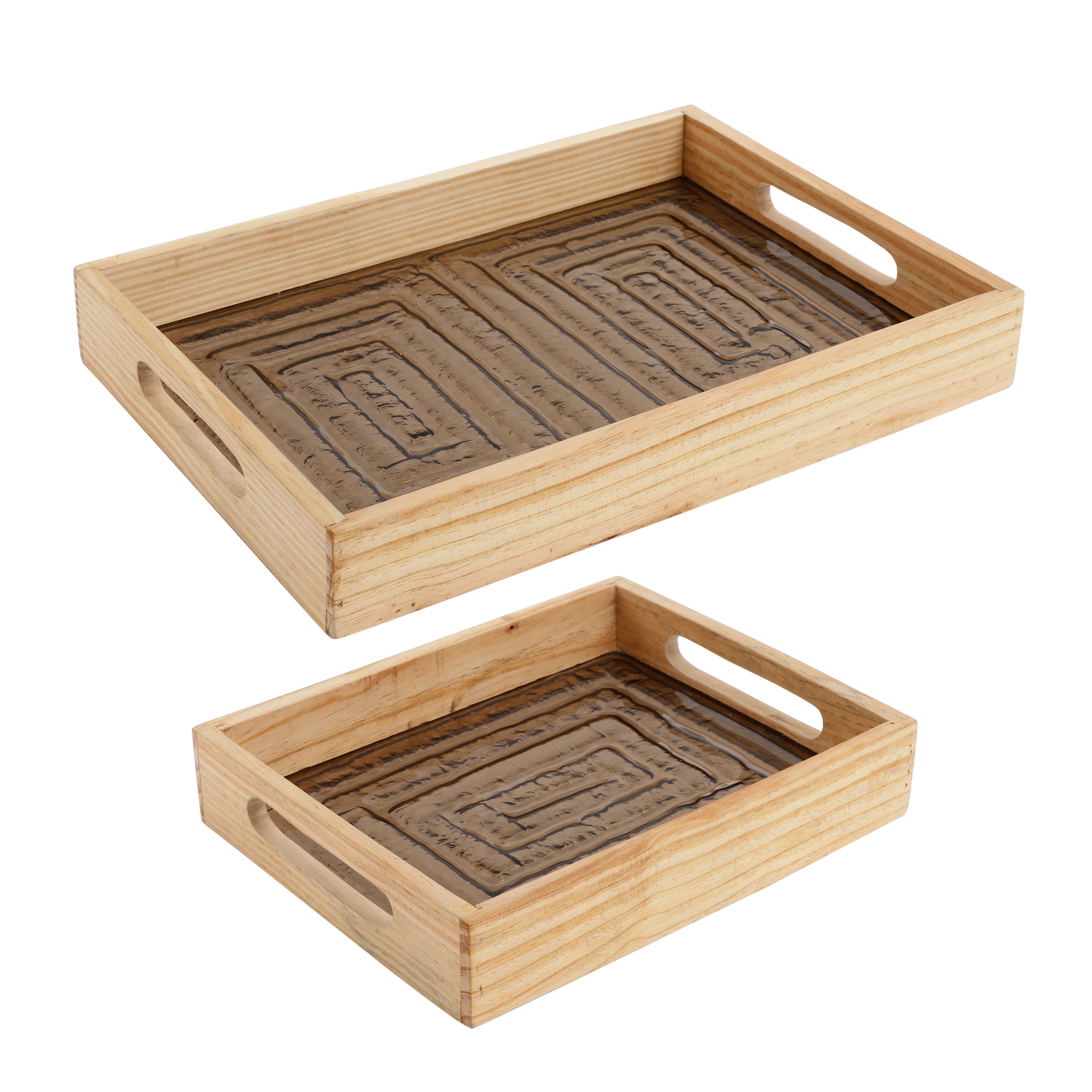 Hugo Brown Glass Tray M.M.I. OVERSEAS