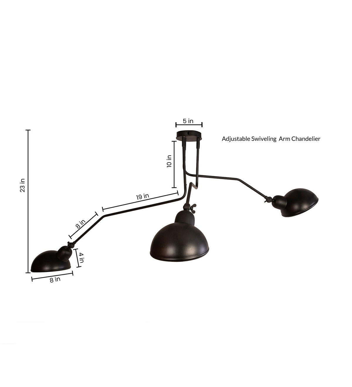 Rotating Arm Chandelier By Shoppeefry Shoppeefry