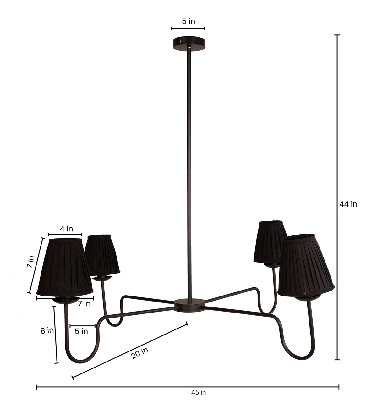 Lombard Black Chandelier By Shoppeefry Shoppeefry