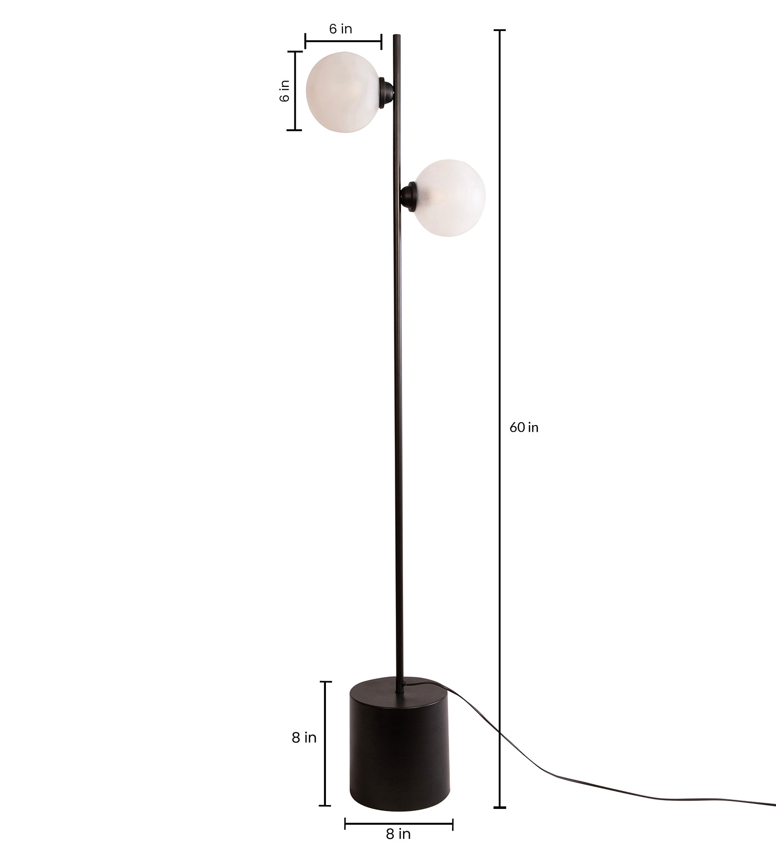 Eclipse 2 Glass Ball Floor Lamp By Shoppeefry