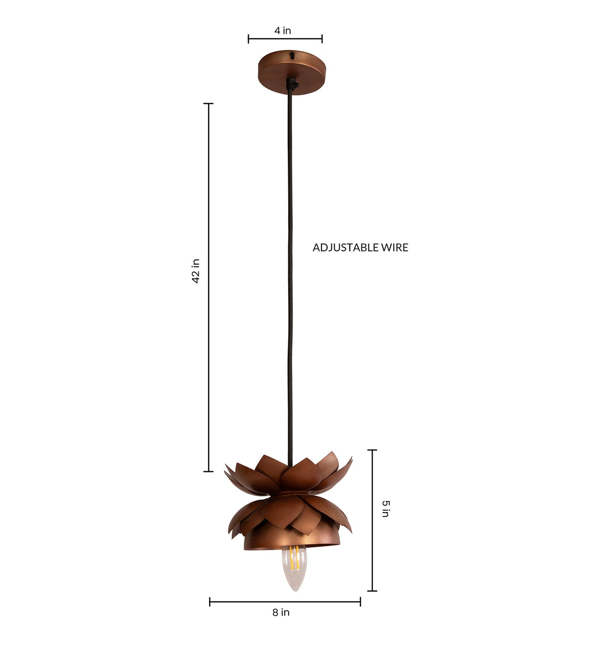 Lotus Pendant Copper Light By Shoppeefry Shoppeefry
