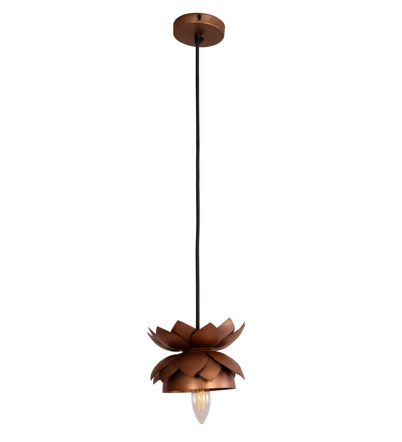 Lotus Pendant Copper Light By Shoppeefry
