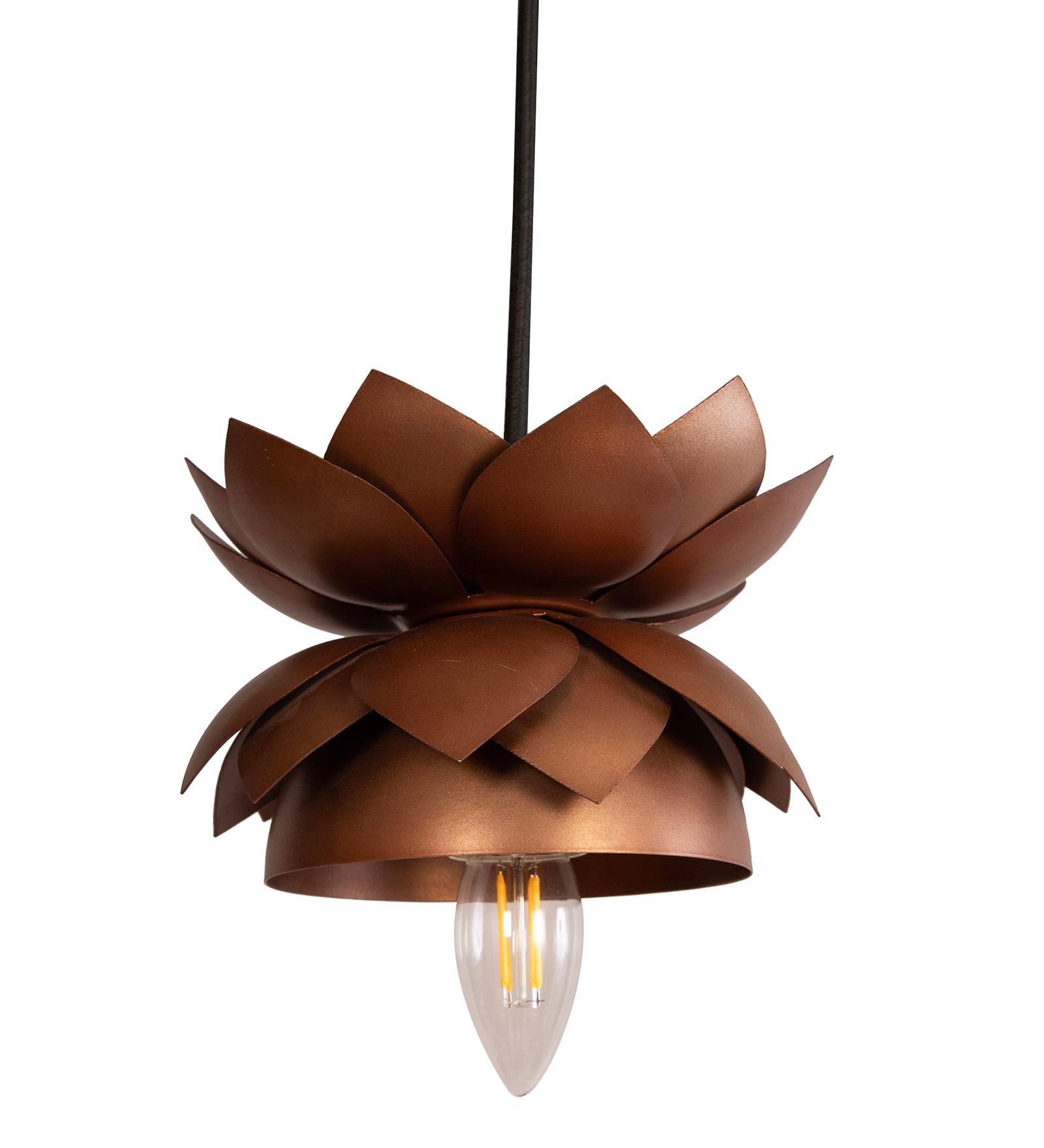 Lotus Pendant Copper Light By Shoppeefry