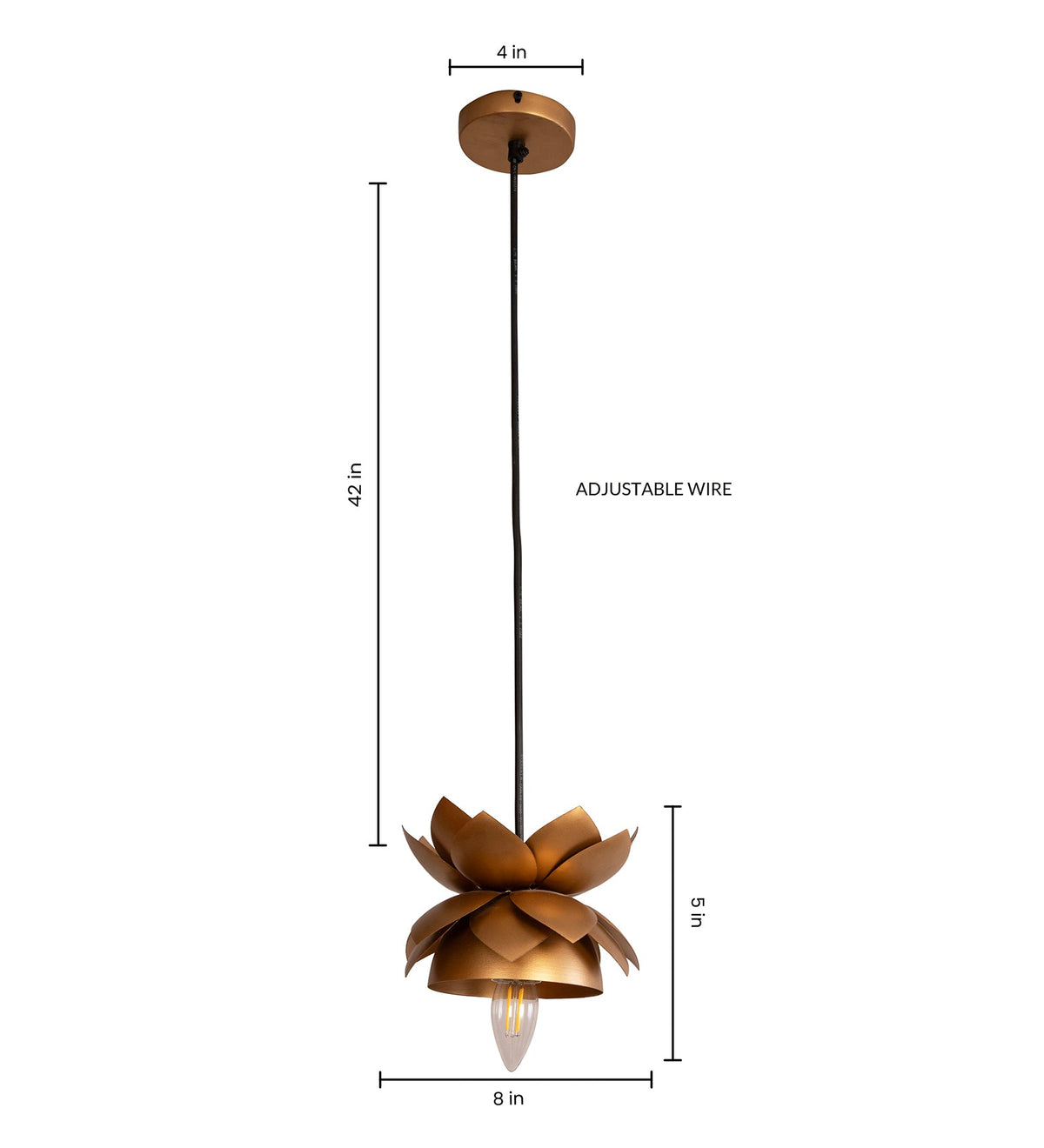 Lotus Pendant Gold Light By Shoppeefry Shoppeefry