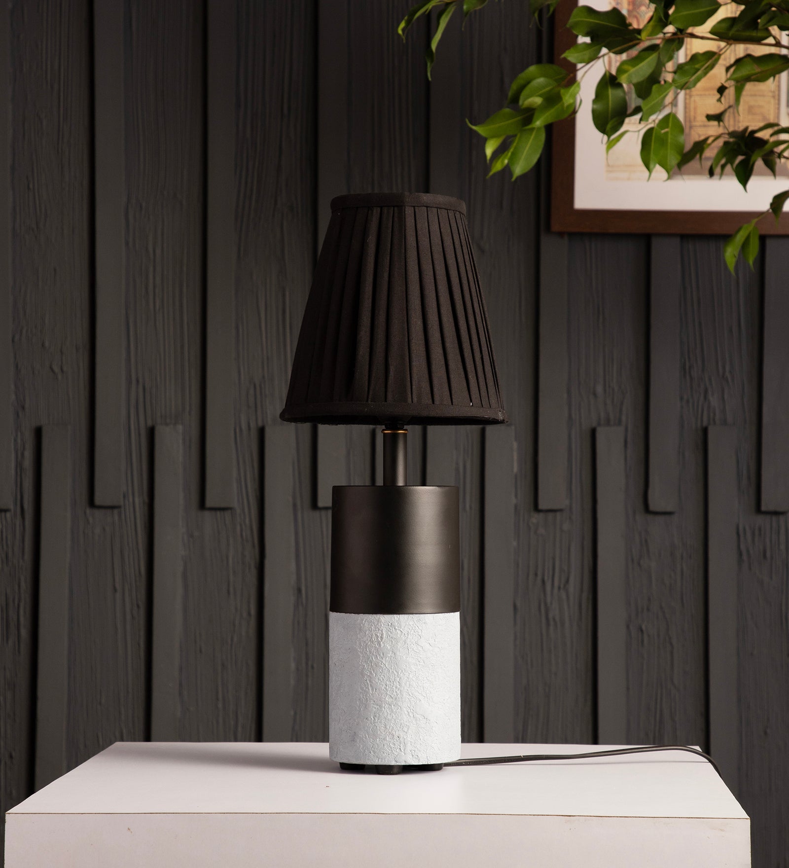 Concrete Drum Table Lamp By Shoppeefry Shoppeefry