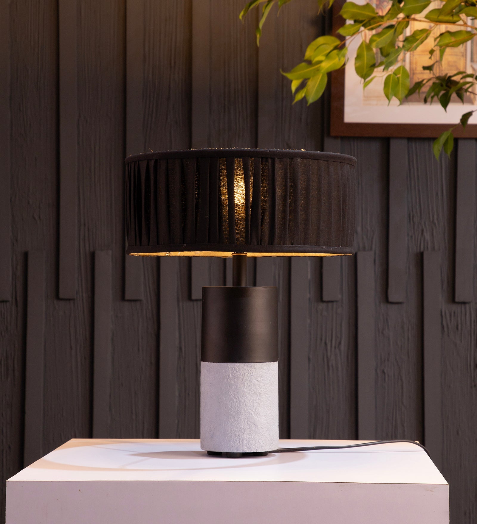 Concrete Drum Table Lamp By Shoppeefry Shoppeefry