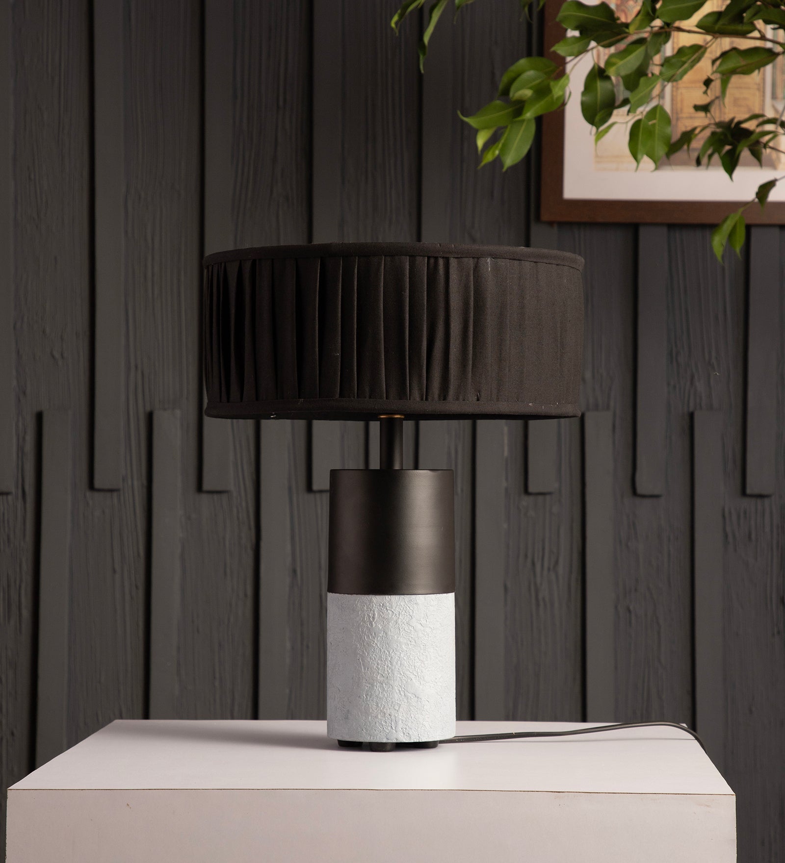 Concrete Drum Table Lamp By Shoppeefry Shoppeefry