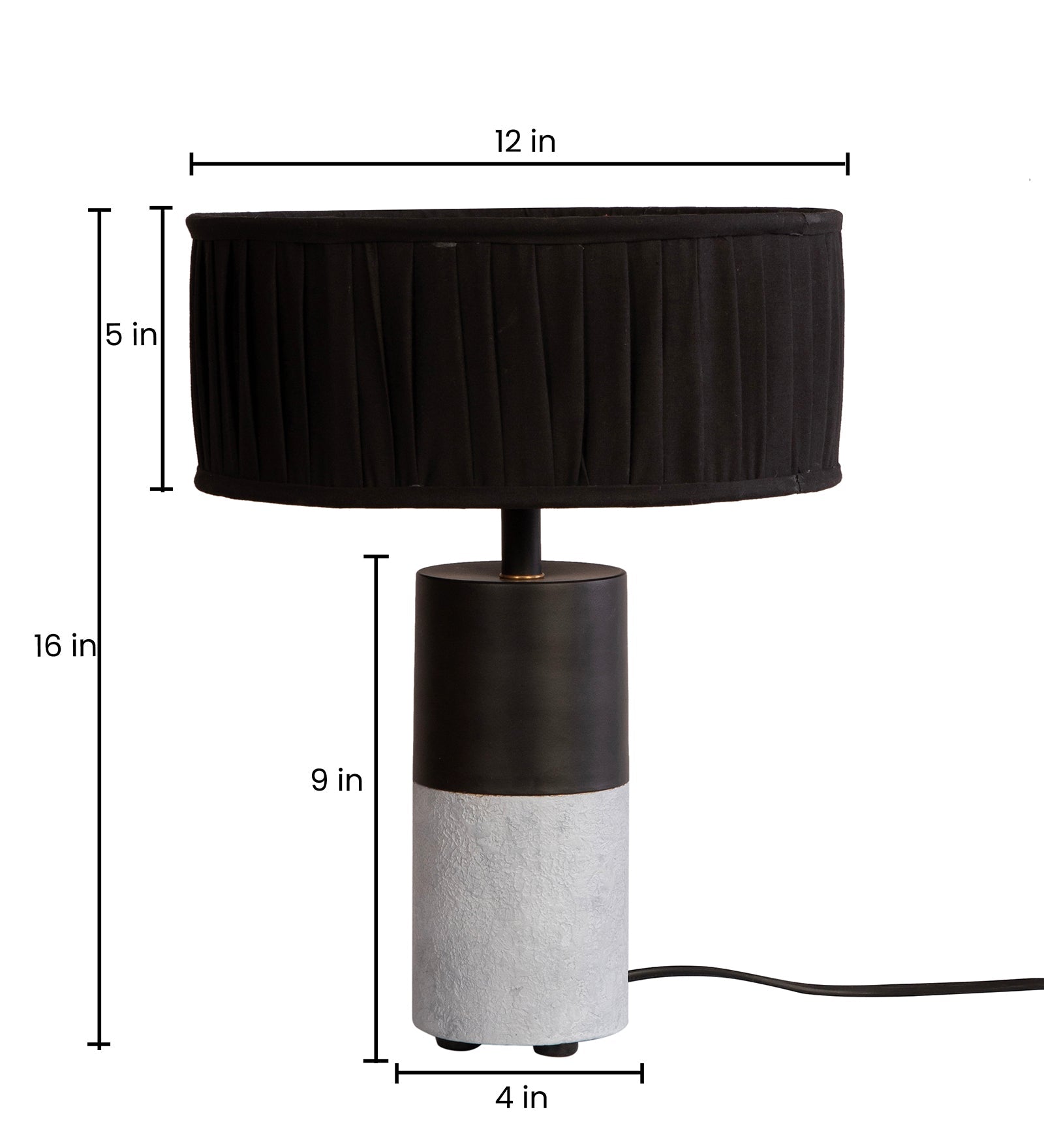 Concrete Drum Table Lamp By Shoppeefry Shoppeefry