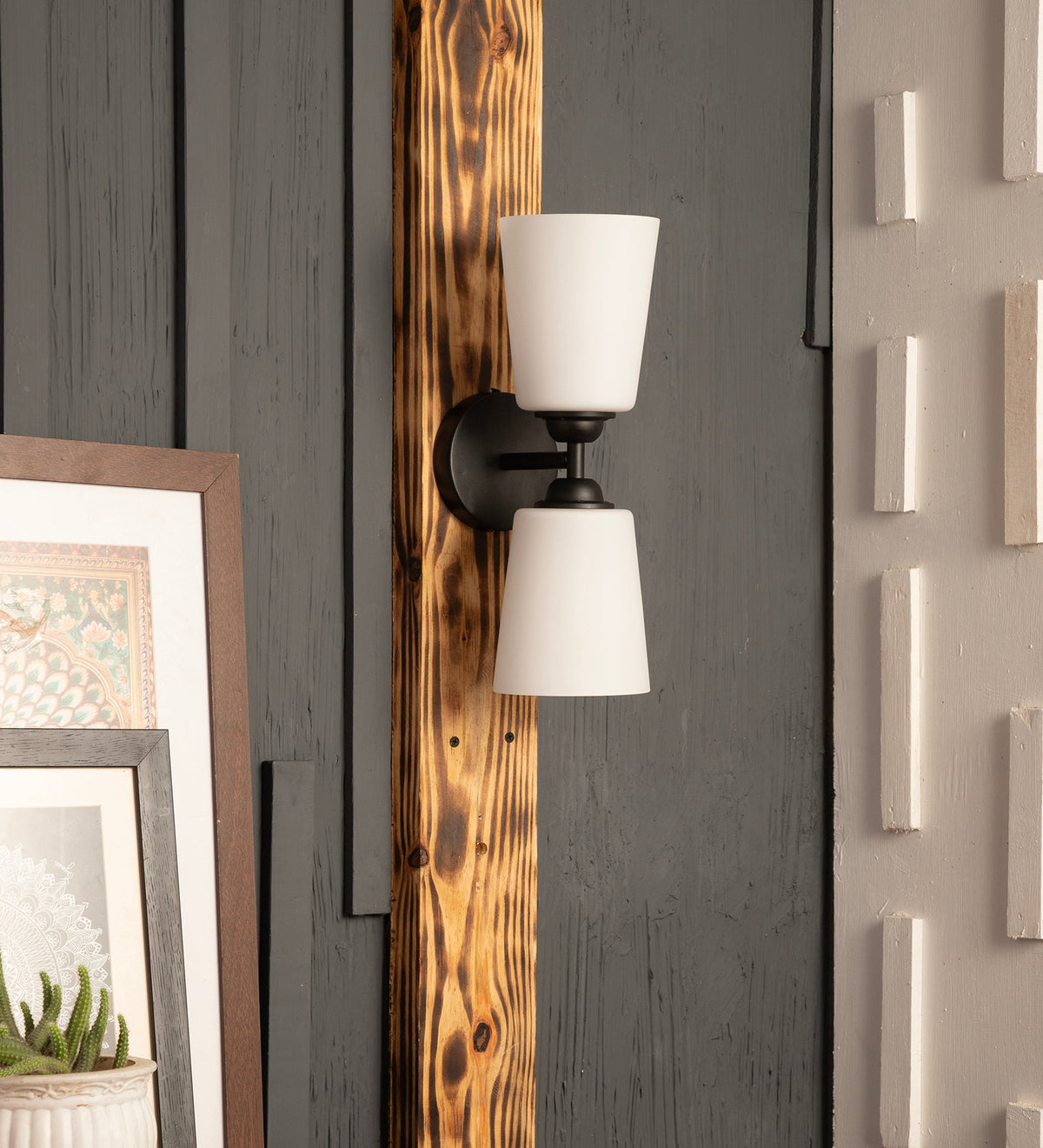 Houghton 2 Glass Wall Light By Shoppeefry Shoppeefry