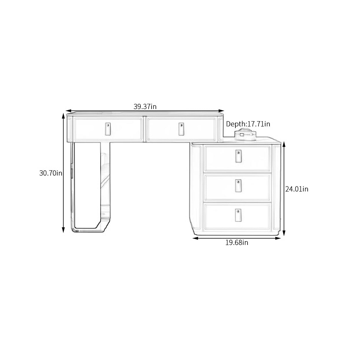 Saimir Vanity Makeup Table – Elegant and Practical Design-OUCH CART |Dressing table