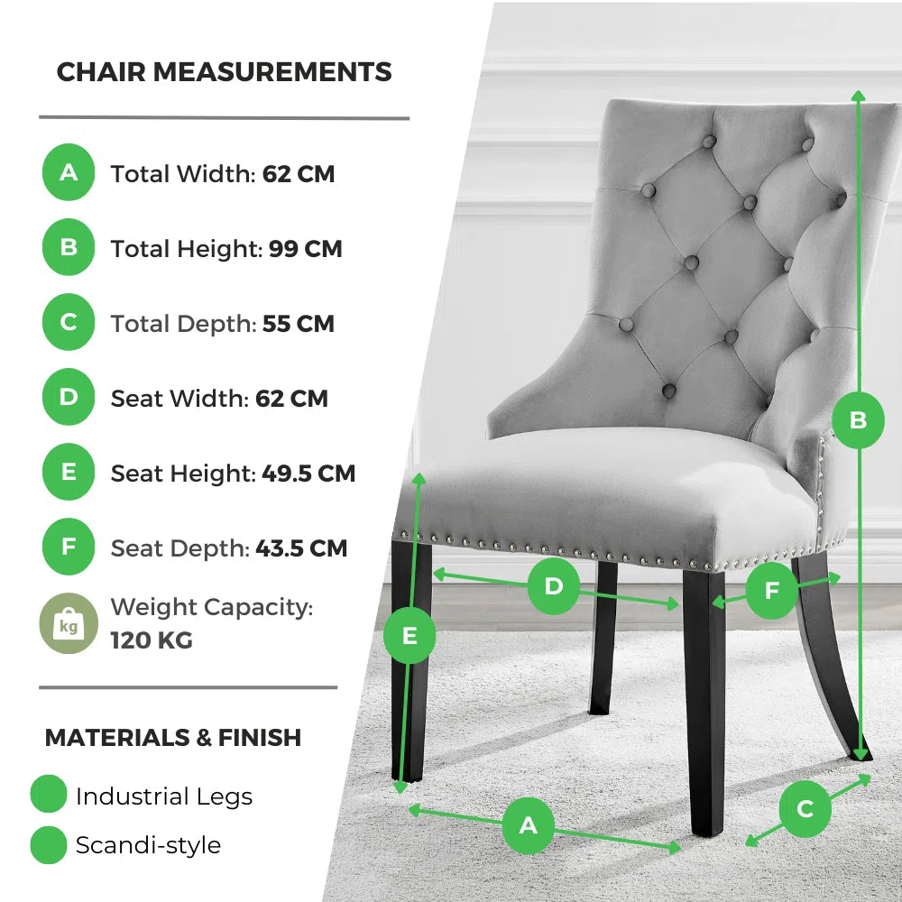 Scottsmoor Halo Dining Table Set in Modern High Gloss with 6 Luxury Velvet Dining Chairs