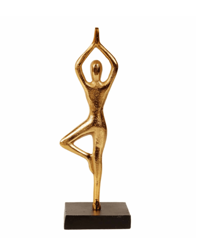 Golden Yoga Girl aluminium Table Accent, - Ouch Cart
