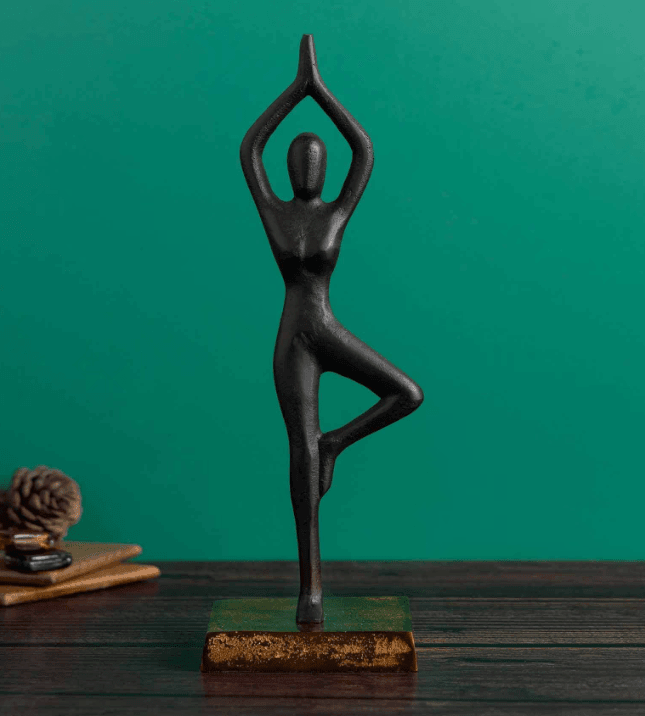 Yoga Girl Black Aluminium Table Accent, - Ouch Cart