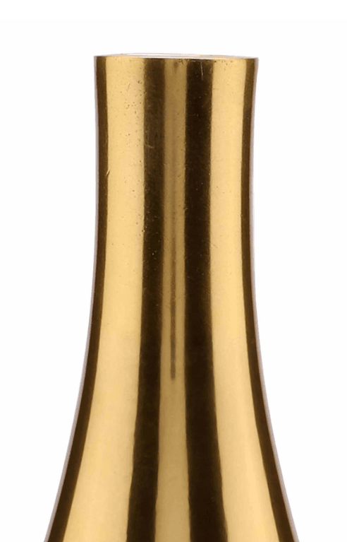 Champagne Bottle Scarlet Red & Gold (Small) Aluminium Table Vase, - Ouch Cart