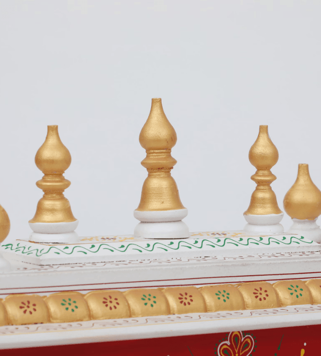 Multicolor Sheesham Wood & MDF Pooja Mandir Without Door, - Ouch Cart