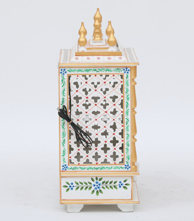 Multicolor Sheesham Wood & MDF Pooja Mandir With Door, - Ouch Cart