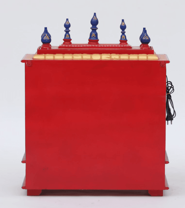 Multicolor Sheesham Wood & MDF Pooja Mandir With Door, - Ouch Cart