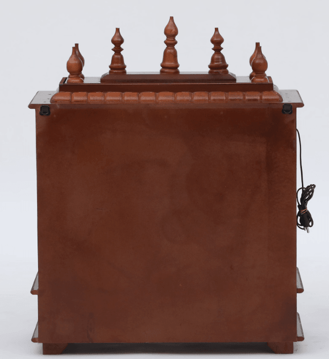 Multicolor Sheesham Wood & MDF Pooja Mandir With Door, - Ouch Cart