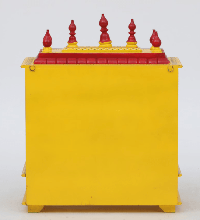 Multicolor Sheesham Wood & MDF Pooja Mandir Without Door, - Ouch Cart