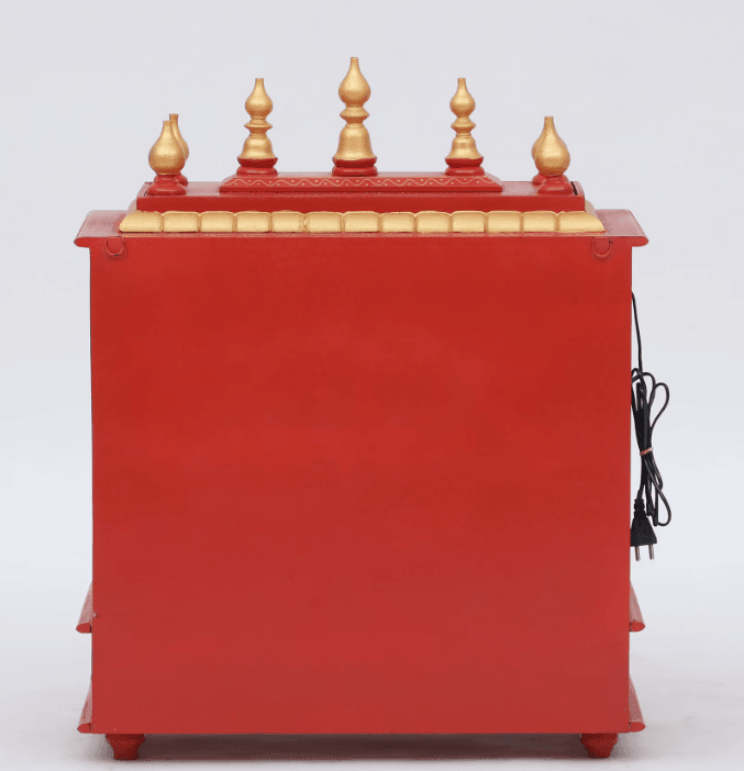 Multicolor Sheesham Wood & MDF Pooja Mandir With Door, - Ouch Cart
