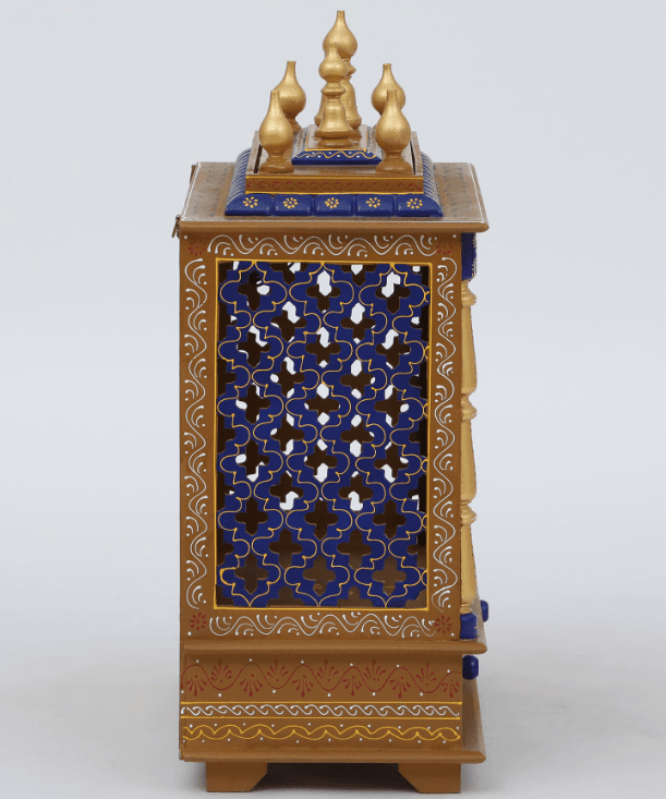 Multicolor Sheesham Wood & MDF Pooja Mandir Without Door, - Ouch Cart