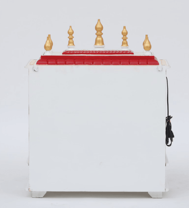 Multicolor Sheesham Wood & MDF Pooja Mandir With Door, - Ouch Cart