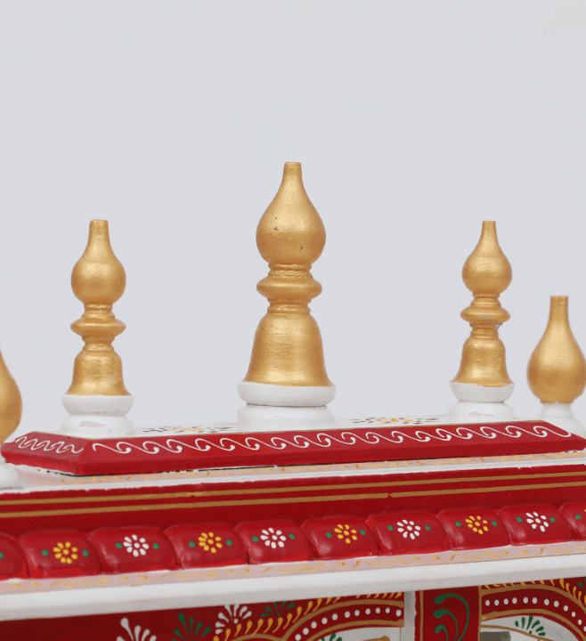Multicolor Sheesham Wood & MDF Pooja Mandir With Door, - Ouch Cart