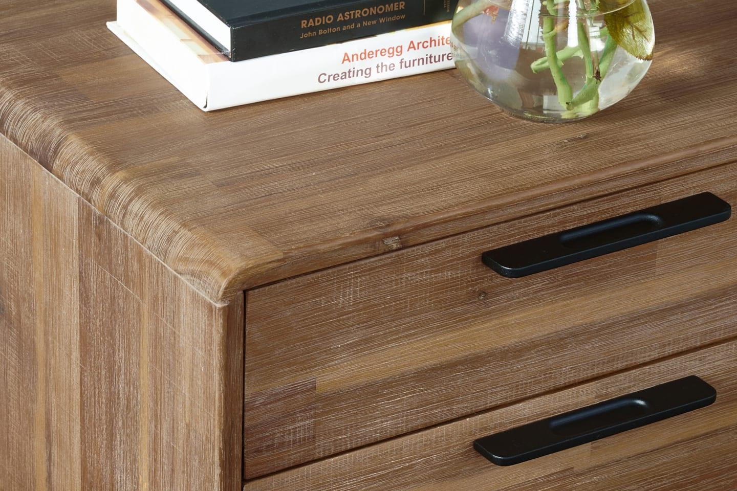 Solid Acacia Wood Seb Nightstand - Ouch Cart