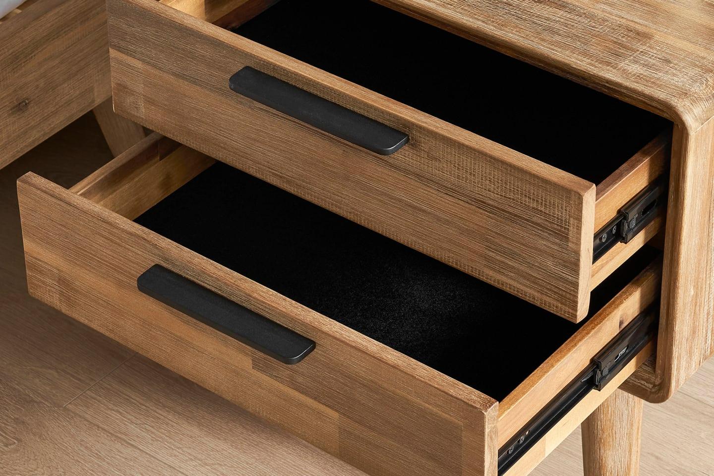 Solid Acacia Wood Seb Nightstand - Ouch Cart