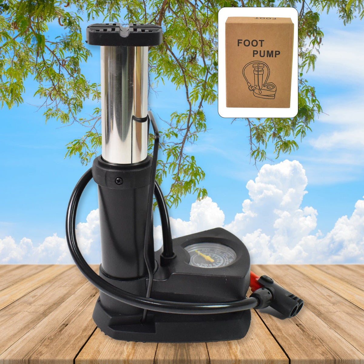 Portable Mini Bike Pump Cycle Pump Foot (1 Pc) Wukusy