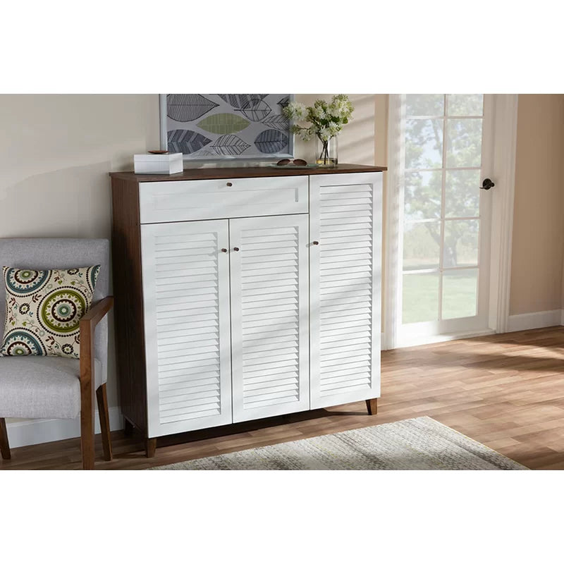 Contemporary Storage Cabinet with Spacious Shelves and Sleek Design