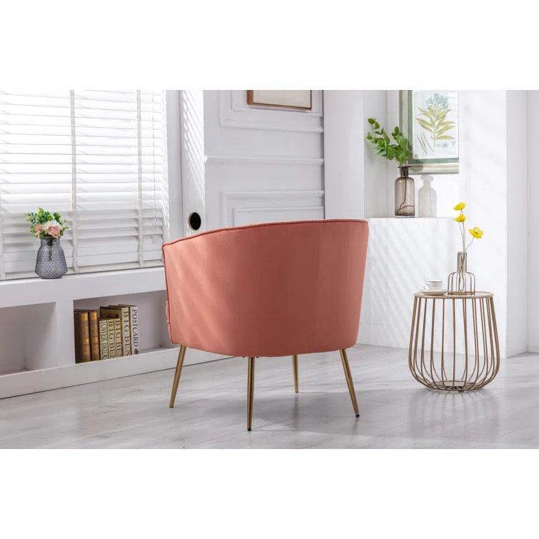 Shona Velvet Barrel Chair - Ouch Cart