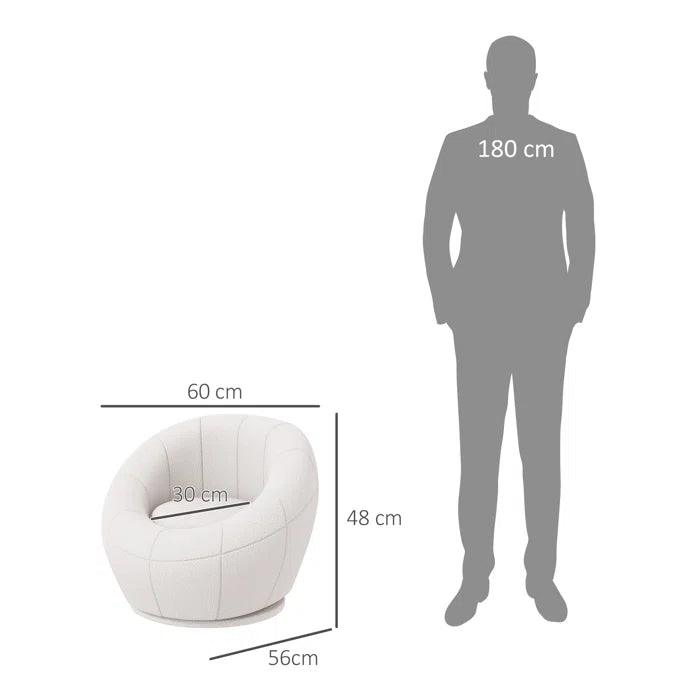 Siilata Upholstered Swivel Barrel Chair - Ouch Cart