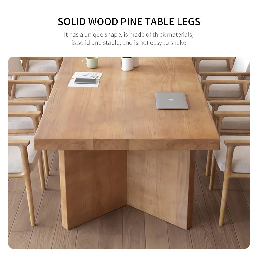 Simple Solid Wood Rectangular Conference Tables
