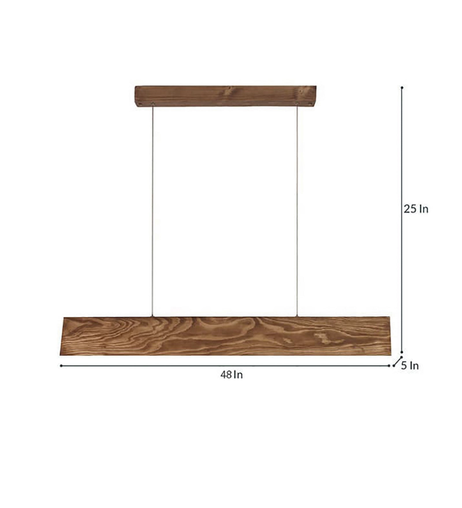 Art Deco 36 Brown Wooden LED Hanging Lamp Ouch Cart