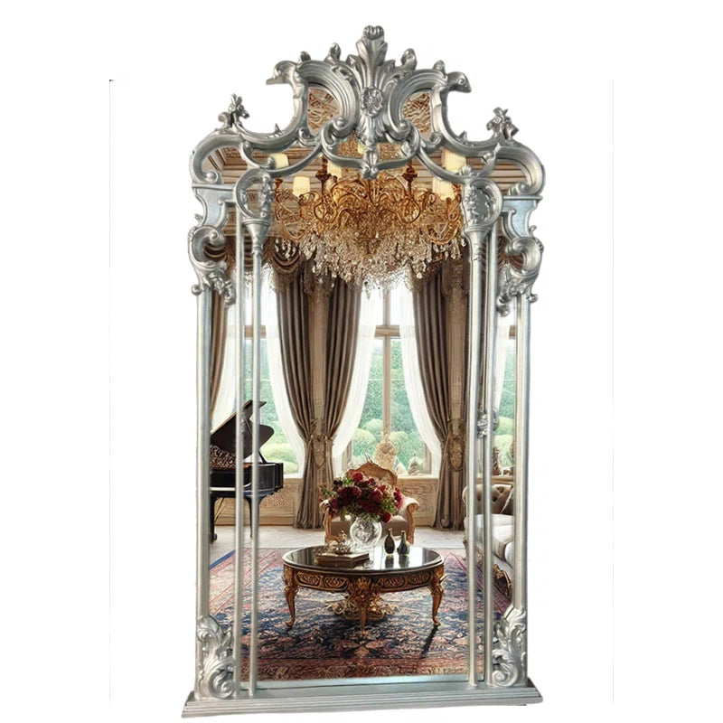 Solid And Engineered Wood Concave Mirror - OUCHCART | Wall mirror