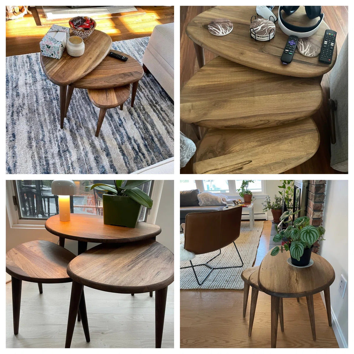 Solid Wood 3 Legs Nesting Tables -OUCH CART | Center
table