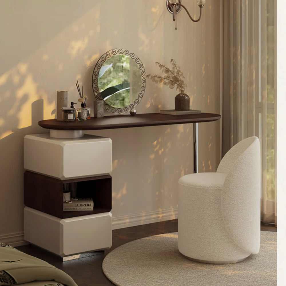 Solid Wood Dressing Table with Storage – Makeup Organizer Desk-ouch cart |Dressing table| DESK TABLE