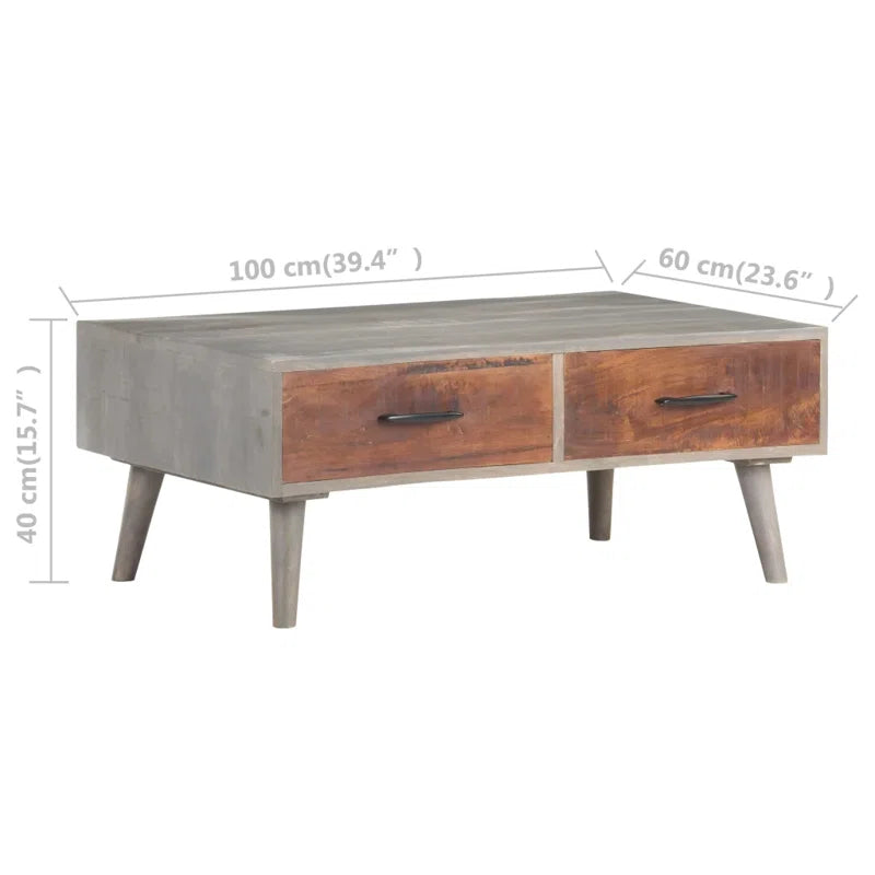 Hudson Coffee Table with Storage Ouch Cart