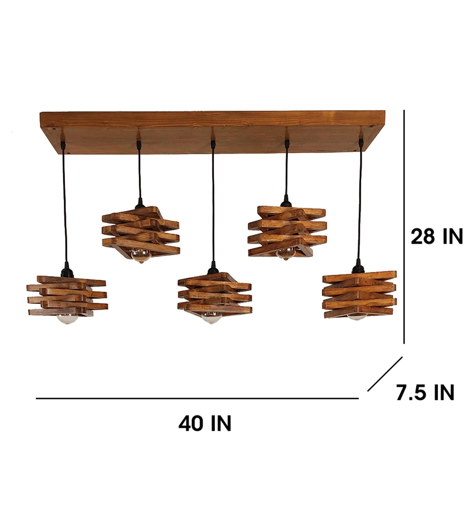 Star Brown 5 Series Hanging Lamp (BULB NOT INCLUDED)