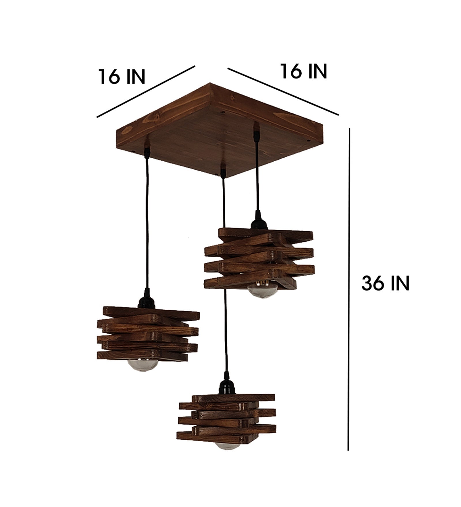 Star Brown Cluster Hanging Lamp (BULB NOT INCLUDED)