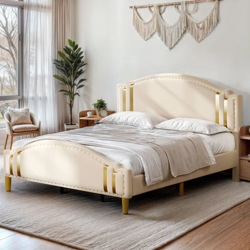 Steveson Upholstered Platform Bed OUCH CART